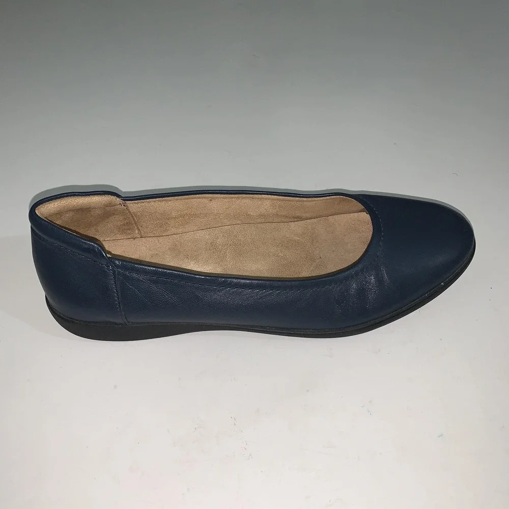 Naturalizer Ballet Flats Shoes Womens Size 9.5 Flexy Blue Leather Comfort Casual